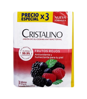 OFERTA JABON CRISTALINO F.ROJO 3BARRA X125 GRAMOS