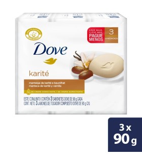 OFERTA JABON DOVE KARITE BR90 GRAMOSx3 UNIDAD P.ES