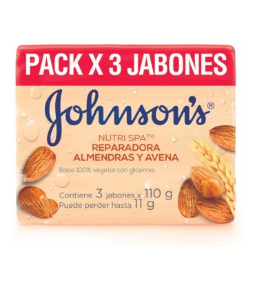 OFERTA JABON JOHNSON ADULTO AVENA ALMENDRAS 3Bx110 GRAMOS P.E