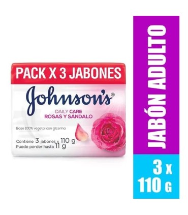 OFERTA JABON JOHNSON ADULTO ROSAS 3BR110 GRAMOS P.ESP