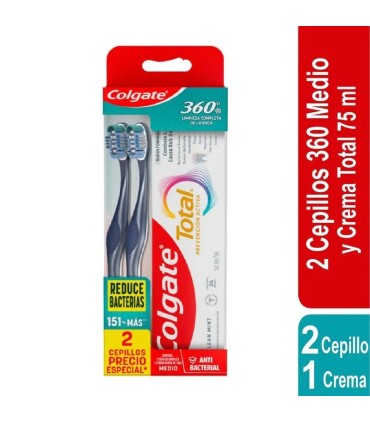 OFERTA CEPILLO COLGATE 360x2U+CDTMX75 MILILITRO