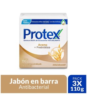 JABON PROTEX AVENA 3BARRA X110 GRAMOS
