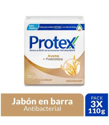 JABON PROTEX AVENA 3BARRA X110 GRAMOS