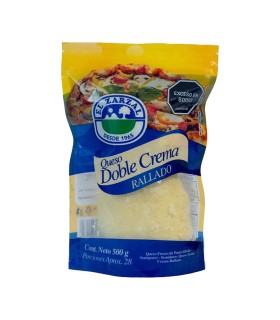 QUESO ZARZAL DOBLE CREMA RALLADOx500 GRAMOSxU