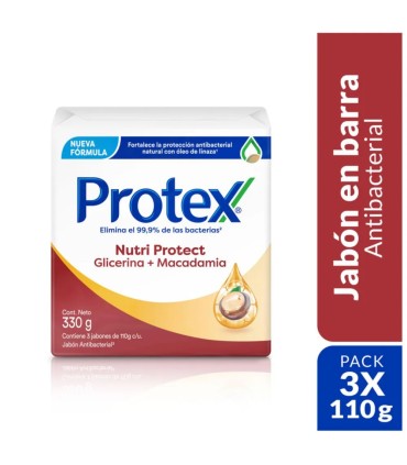JABON PROTEX MACADAMIA 3BARRA X110 GRAMOS