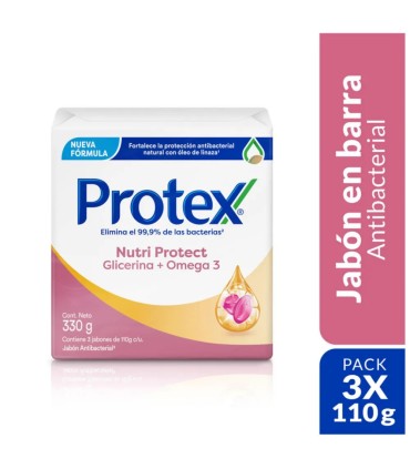 JABON PROTEX OMEGA 3BARRA X110 GRAMOS