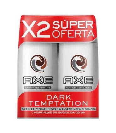 OFERTA DESODORANTE AXE DARKTEMT AEROSOL 2 UNIDADx152 MILILITRO