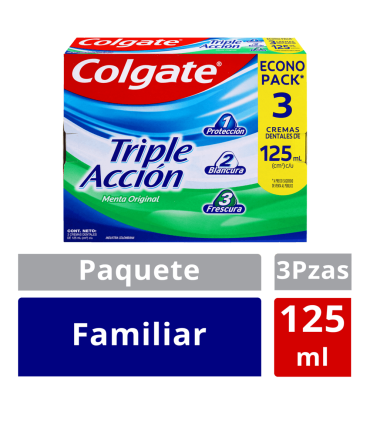 OFERTA CREMA COLGATE T.ACCIONx125 MILILITROx3U P.E
