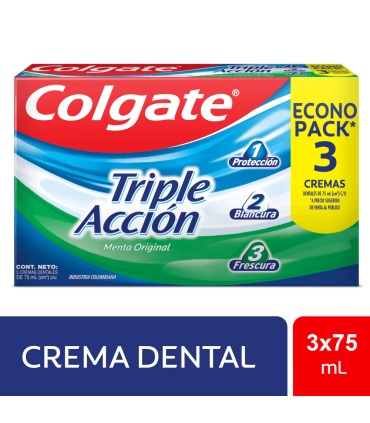 OFERTA CREMA COLGATE T.ACCIONx75 MILILITROx3U P.E
