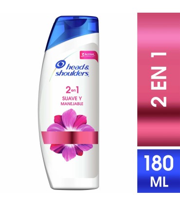 SHAMPO H&S 2EN1 SUAVE MANEJABLE  TARRO 180 MILILITRO