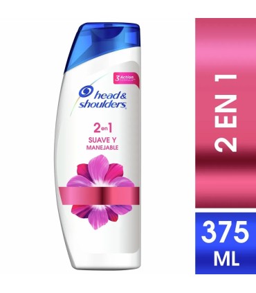 SHAMPO H&S 2EN1 SUAVE MANEJABLE  TARRO 375 MILILITRO