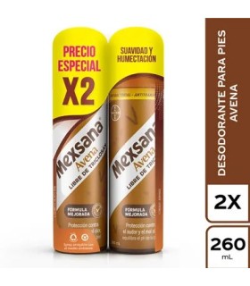 OFERTA TALCO MEXSANA PIES AVENA 2U x 260ML
