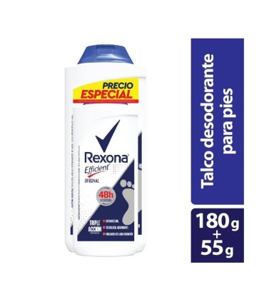 OFERTA TALCO REXONA EFFICIENT x 180GR + TARRO X 55GR