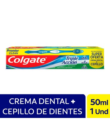 OFERTA CREMA COLGATE T.ACCIONx50 MILILITRO+CEP PREM