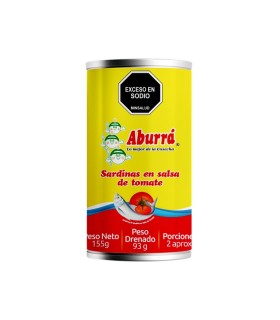 SARDINA ABURRA TOMATE PQNA LATA 155G