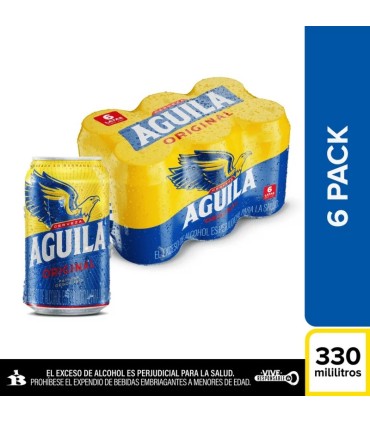 CERVEZA AGUILA SIXPACK LATA 330 MILILITRO
