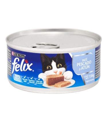 FELIX PURINA PATE PESCADO ATUN LATA 156 GRAMOS