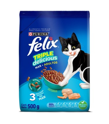 FELIX TRIPLE DELICIOUS MAR  BOLSA 500 GRAMOS