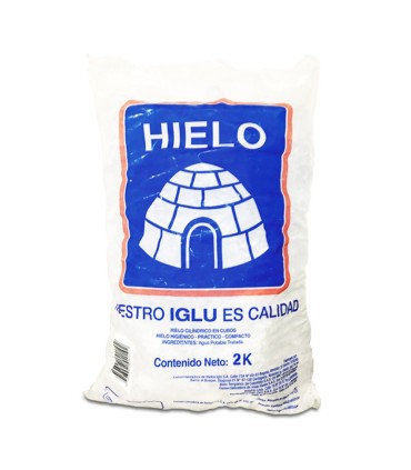 HIELO EN CUBOS IGLU BOLSA 2.0KGX UNIDAD