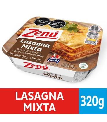 LASAGNA ZENU MIXTA CAJA 320 GRAMOSxUND