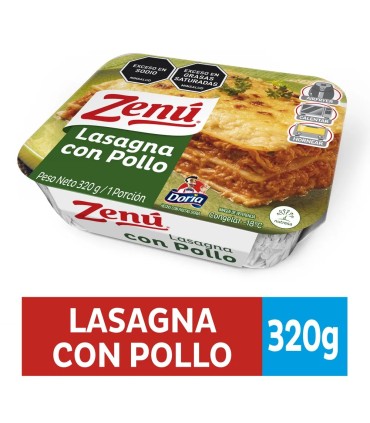 LASAGNA ZENU POLLO CAJA 320 GRAMOSxUND