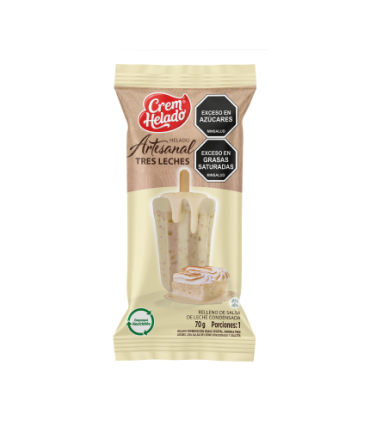 PALETA CREMHELADO POSTRE 3LECHESx70 GRAMOS