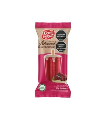 PALETA CREM HELADO MORA LECHE CONDENSADA x70 GRAMOS