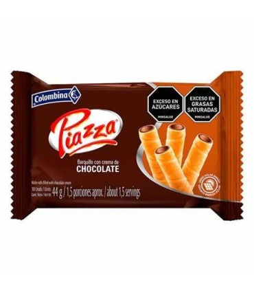 BARQUILLO PIAZZA CHOCOLATE BJx10 UNIDADx44G