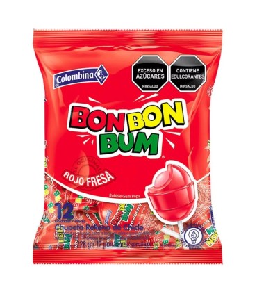 BON BON BUM FRESA PQ228Gx12 UNIDAD