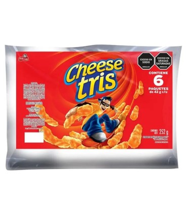 CHEESE TRIS FRITOLAY PQT252 GRAMOSx6 UNIDAD
