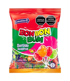 BON BON BUM SURTIDO PQ240Gx12 UNIDAD