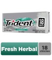 CHICLE TRIDENT HERBAL18PASTILLx30.6 GRAMOS
