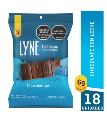 CHOCOLATINA LYNE BOLSA 108Gx18 UNIDAD