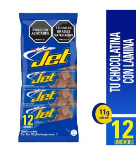 CHOCOLATINA JET 1 PQ12 UNIDADx132 GRAMOS