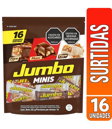 CHOCOLATINA JUMBO MINIS STDA PQ16 UNIDAD