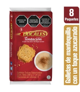 GALLETA DUCALES TENTACION PQ208 GRAMOS