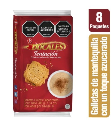 GALLETA DUCALES TENTACION PQ208 GRAMOS