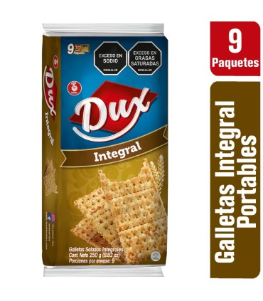 GALLETA DUX INTEGRAL PQ9 UNIDADx250 GRAMOS
