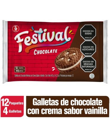 GALLETA FESTIVAL CHOCLTE PQ403 GRAMOS