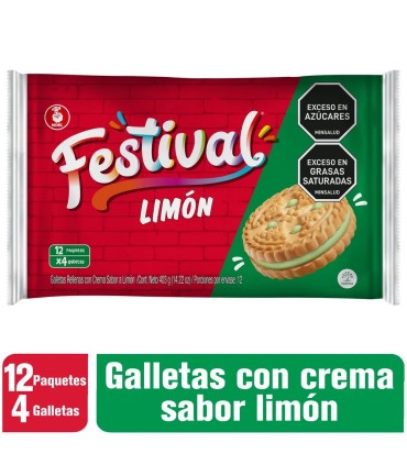 GALLETA FESTIVAL LIMON PQ403 GRAMOS