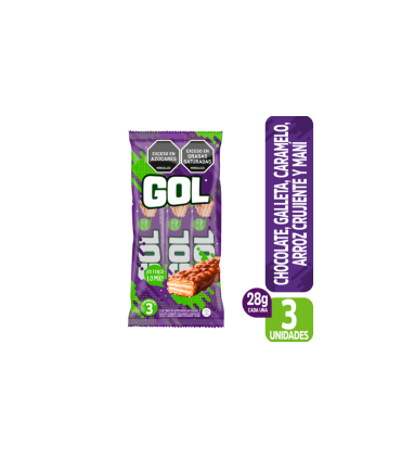 CHOCOLATINA GOL PQ3 UNIDADx28 GRAMOS