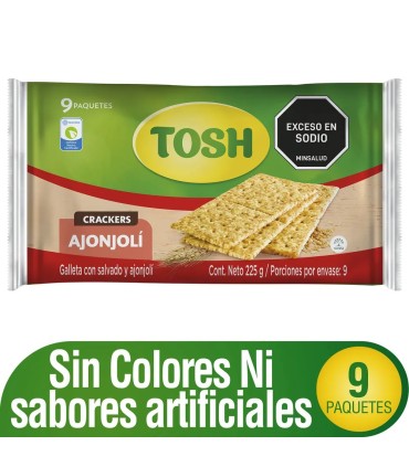 GALLETA TOSH AJONJOLI FIT PQ225 GRAMOS