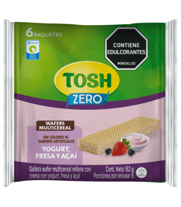 GALLETA TOSH WAFER FRESA ACAI BL