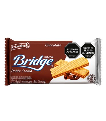 GALLETA WAFER BRIDGE CHOCLATE  BOLSA 151G