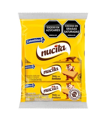 GALLETA WAFER NUCITA PQ160Gx8 UNIDAD