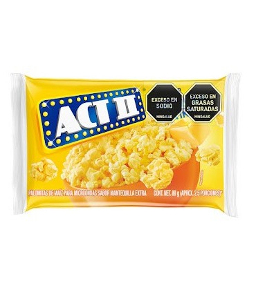 MAIZ CRISPETA ACTII MANTEQUILLA  BOLSA 80 GRAMOS