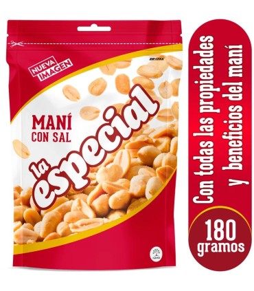 MANI LA ESPECIAL CON SAL  BOLSA 180 GRAMOS