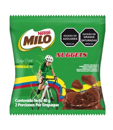 MILO NUGGETS NESTLE  BOLSA 40 GRAMOS