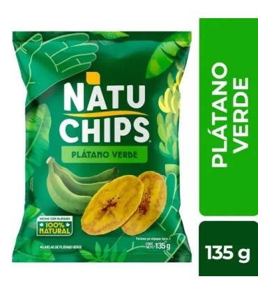 NATUCHIPS PLATANO VERDE  BOLSA 135G