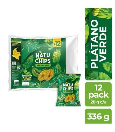 NATUCHIPS PLATANO VERDE P336Gx12U